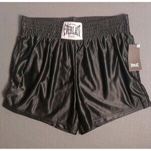 Everlast Boxing Trunks Shorts BLACK   Size  LARGE- New With Tags